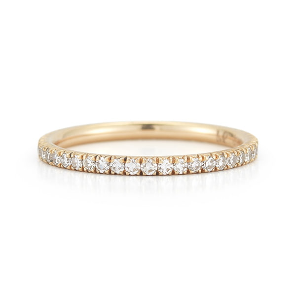 One Point Micro Pave Diamond Band 18K Rose Gold | Marisa Perry by ...