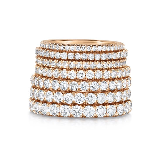 Marisa Perry Micro Pave Eternity Bands 18k Rose Gold | Marisa Perry by Douglas Elliott