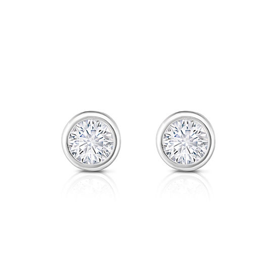 Diamond Earrings NYC, Platinum Earrings, Hoop Earrings, Sterling Silver ...