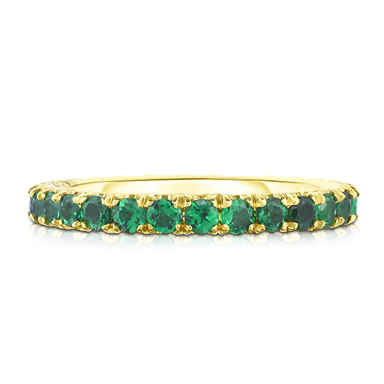 Dark Green Tsavorite Micro Pave Eternity Band | Marisa Perry By Douglas ...