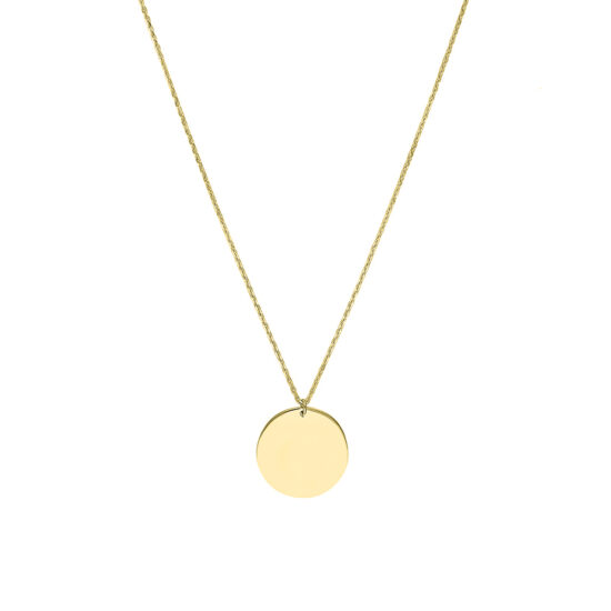 Disc Charm Necklace 14K Yellow Gold