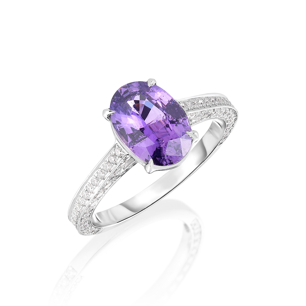 Royal Setting with a Purple Sapphire | Marisa Perry by Douglas Elliott