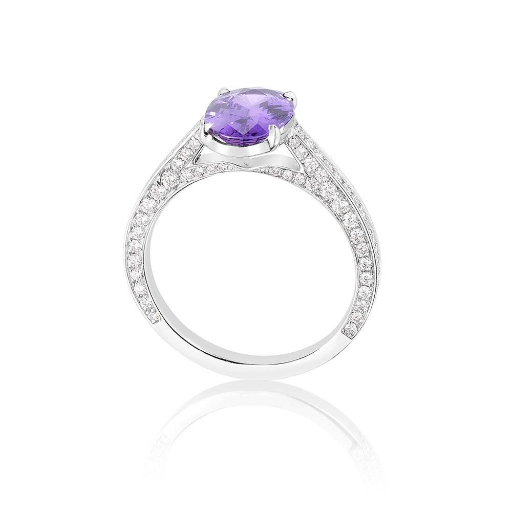 Royal Setting with a Purple Sapphire | Marisa Perry by Douglas Elliott