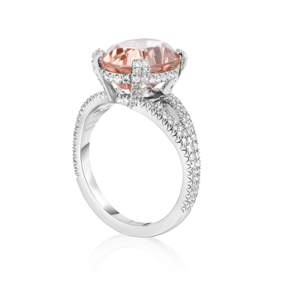 4 Carat Oval Peach Tourmaline Masterpiece | Marisa Perry by Douglas Elliott