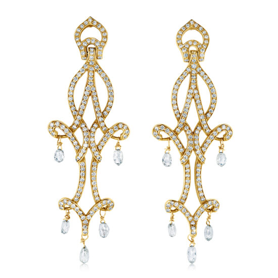 Gold and Diamond Princess Chandelier Earrings | Marisa Perry by Douglas Elliott