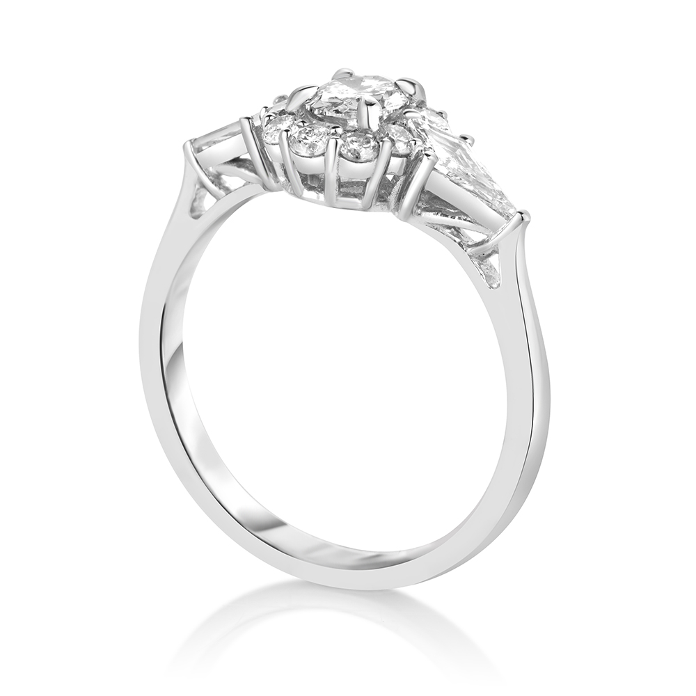 Soaring Kite Diamond Ring 18k White Gold