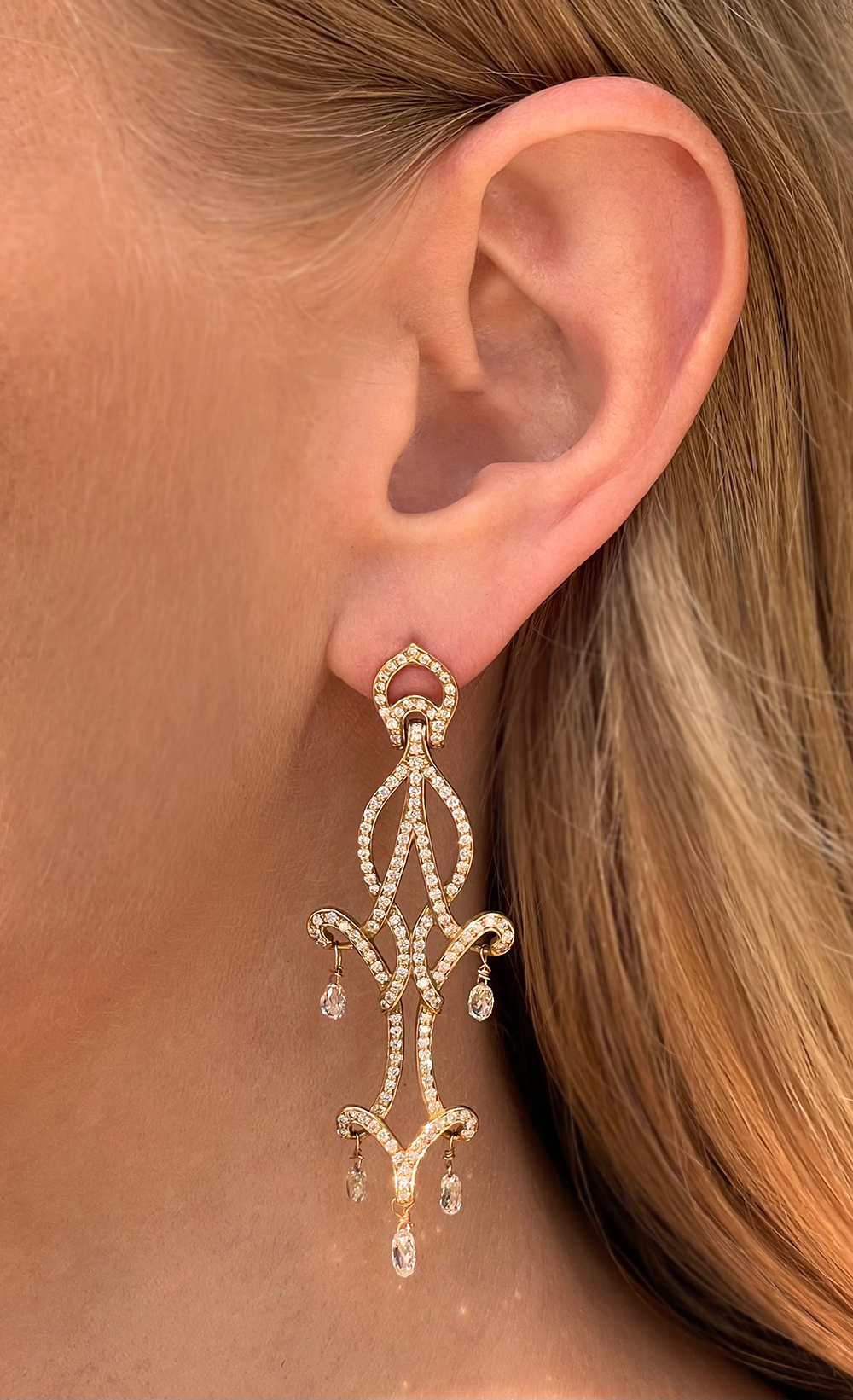 Gold and Diamond Princess Chandelier Earrings | Marisa Perry by Douglas Elliott