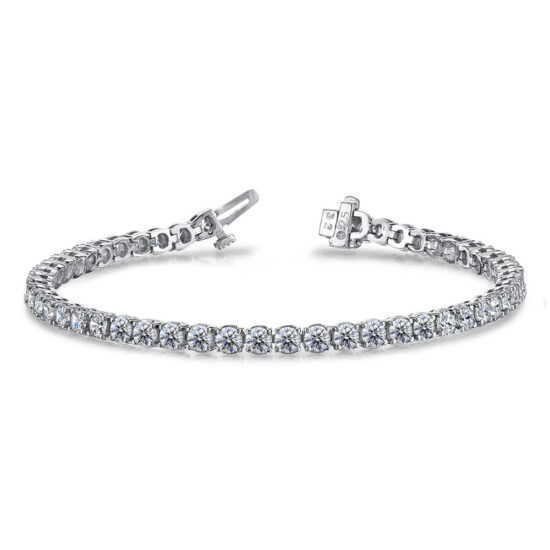 8.21 Carat Diamond Tennis Bracelet 14k White Gold