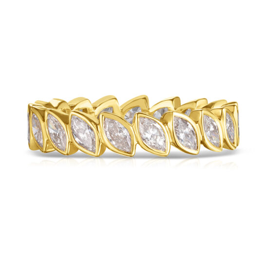 Slanted Marquise Bezel Set Diamond Band | Marisa Perry by Douglas Elliott