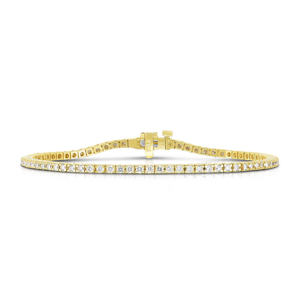 2 Carat Diamond Tennis Bracelet 14k Yellow Gold