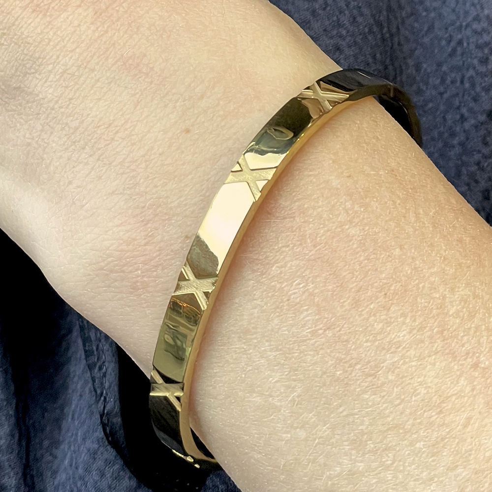 The X Collection Gold Bangle Bracelet